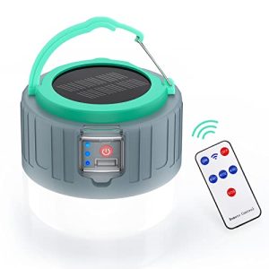 Portable Solar Rechargeable Camping Lantern with Power Bank | 5 Lighting Modes & Remote Control