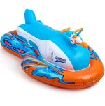 Nerf Tremendous Soaker Stormforce Trip-On Racer – Inflatable Pool Float with Pool-Fed Mega Water Blaster.