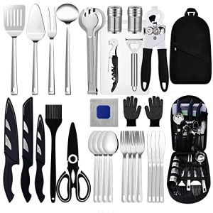 Tenting Equipment-Tenting Gear Should Haves Tenting Cookware Set Tenting Cooking Utensils Set Provides Kitchen Gear Necessities Tailgating Equipment Out of doors Moveable BBQ.