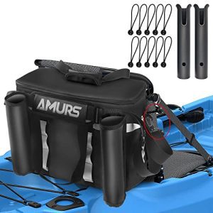 Kayak Cooler Bag - Waterproof, Portable, and Insulated with Rod Holder for Lawn-Chair Style Seats.