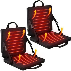 2 Pieces Heated Folding Chair Cushion - Portable