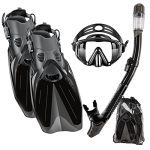 Ultimate Snorkel Set for Adults - Dive into Adventure with Model Snorkel Gear - Goggles, Arid Top Snorkel, Fins, and Gear Bag Included