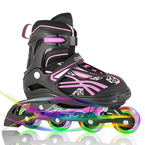 Adjustable Curler Blades Skates for Women Boys Children with All Illuminating Wheels, Patines para Mujer, Out of doors Newbie Inline Skates for Girls Males Adults.