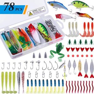 Unleash the Catching Power with the PLUSINNO 78Pcs Freshwater Fishing Lures Kit!