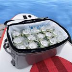 Wandooer Waterproof SUP Cooler Bag for Paddle Board, Leakproof 15 Can Giant Capability Insulated Cooler Deck Bag, Grey, 15x 7.5x 9.5 Inch.
