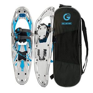 Lightweight Snowshoes Set for Men, Women, and Youth - G2 30 Inches, Blue with Tote Bag and Padded Ratchet Bindin.
