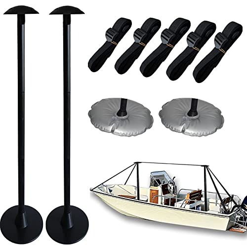 2 Pack Boat Cowl Help Poles Adjustable Boat Cowl Help Poles System Boat Equipment for Pontoon Boat Cowl Jon Boat.