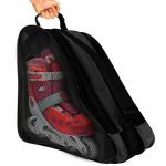 Curler Skate Bag, Breathable Ice Skate Luggage with Adjustable Shoulder Strap, Oxford Fabric Skating Sneakers Storage Bag, for Ladies Males and Adults Curler Skate Equipment(Black).