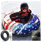 Snow Tube Snow Tubes for Sledding Heavy Responsibility Children 48 inch Snow Sleds for Children and Grownup Heavy Responsibility Snow Tube Sleds for Adults Inflatable Snow Tube for Children with Snow Tube Cowl.