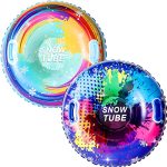 Snow Tube, 2 Pack 35'' Inflatable Snow Tubes Sleds for Children Sledding Heavy Responsibility, Huge Sledding Tubes with Double Layer Backside, Sturdy Deal with Snow Tube Toys for Children Toddler Adults(Set of two).