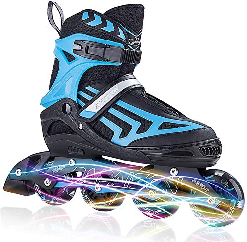 Experience the Ultimate Skating Fun with Adjustable Illuminating Inline Skates for Kids and Adults - Perfect for Beginners!