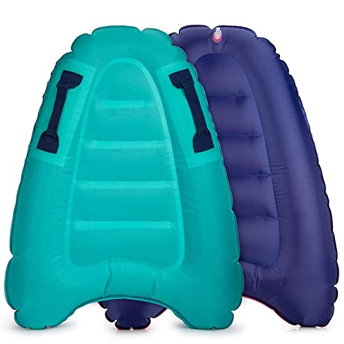 Inflatable Boogie Boards for Seashore Slip and Slide Physique Boards Raft Blow Up Surfboard Water Board for Seashore Journey Pool Water Board Enjoyable Toy Study to Swim Kick Boards for Children and Adults.