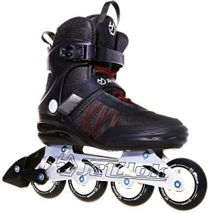 Inline Skates Benefit Professional Girls’s and Males's Grownup Health Inline Skate, Skilled Aluminum Holder Curler Blades Out of doors (Black and Crimson, Measurement 8).