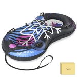 Snow Tube Sled with Towable Leash - 2 Seats Heavy
