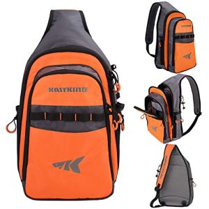 Lightweight Fishing Sling Bag for Hiking, Hunting, and Camping - Pond Hopper Fishing Tackle Storage Bag with Sling Design - 17.7 x 12.6 x 6 Inches, Orange (Box not Included).