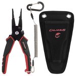 Calamus Fishing Pliers, Light-weight Aluminum Fishing Instruments with Vanadium Cutters and Rubber Handles, Final Saltwater Resistant Fishing Gear, Straight Nostril Plier, Purple.