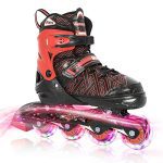 Adjustable Inline Skates for Ladies & Huge Ladies with Gentle up Wheels - Purple Blade Curler for Youth Feminine Measurement 5 6 7 8 Ages 11 12 13 14 15.
