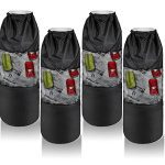 4 Items Boat Trash Bag Holders, Mesh Rubbish Can Bin Containers, Black Trash Trapper Storage Equipment for Boat, Kayak, Marine, Camper.