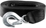 2 Inch by 20 Ft Trailer Winch Strap with Hook Heavy Obligation Strap Alternative 10000 lbs Breaking Energy 3300 lbs Load Capability for Boat, Jet Ski, Black(1 Pack).