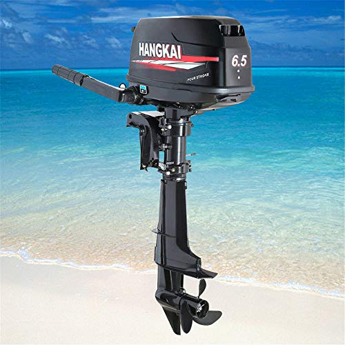 6.5HP Outboard Motor Boat Engine, 123CC 4 Stroke Heavy Obligation Outboard Motor Fishing Boat Engine with Water Cooling System (4-Stroke 6.5HP).
