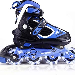  - Blue, Black, Pink  - Youth Blade Roller Skating for Beginners Ages 3-15"