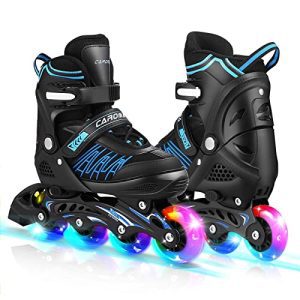 Adjustable Inline Skates for Ladies and Boys with All Illuminating Wheels, Outside Newbie Curler Skates Blades for Children Youth and Ladies.