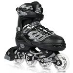 Glow and Grow: Adjustable Roller Blades Skates with Light-Up Wheels for Kids and Adults