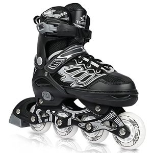 Glow and Grow: Adjustable Roller Blades Skates with Light-Up Wheels for Kids and Adults