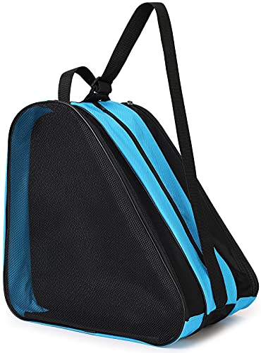 Curler Skate Luggage, Breathable Ice-Skating Bag with Adjustable Shoulder Strap and High Deal with, Oxford Material Skating Sneakers Bag with out Disagreeable Scent Curler skate Equipment for Unisex Girls Males Grownup and child 2 Pack.