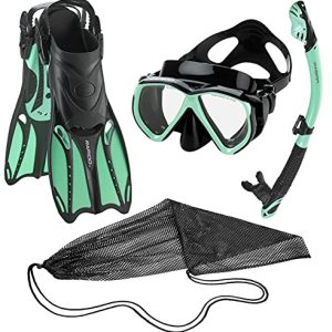 Aquatics Rapido Grown-up Masks Fin Snorkel Set: Explore the Depths in Style and Comfort