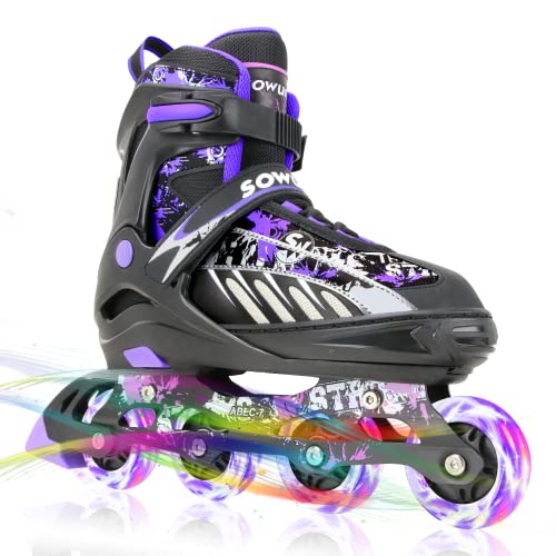 Adjustable Curler Blades for Women and Boys, Inline Skates with All Gentle Up Wheels, Patines para Mujer for Youngsters and Adults, Males, Ladies.