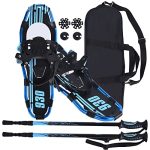 Experience the Winter Wonderland with Ease: Get Your Hands on Our Light-weight Terrain Showshoes Set, Perfect for Girls, Boys, and Adults up to 250lbs! Complete with Trekking Poles and Carrying Tote Bag - A Must-Have for Any Snow Adventure!