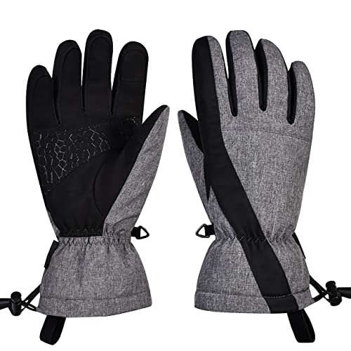 Ski Gloves, Waterproof Snow Gloves Windproof Winter Touchscreen Gloves Males Girls.