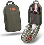Portable Camp Kitchen Utensil Organizer Set - Military Green Camping Cookware Utensils for Travel Adventures