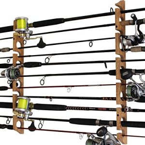 Rush Creek Creations 11 Fishing Rod Storage Rack and Wall or Ceiling Rod Holder.