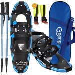 4-in-1 Xtreme Lightweight Terrain Snowshoes with Trekking Poles and Gaiters