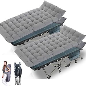 Heavy-Duty Portable Folding Camping Cot for Adults - Includes Mattress and Carry Bag for Indoor & Outdoor Use.