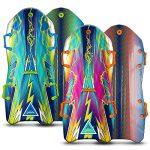 Premium Leisure Winter Foam Snow Sled 2-Pack | Tow Rope and Handles | Sized for Youth and Adults | Contoured Deck Design | 50in-127cm Design Size.