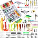 327PCS Fishing Lure Sort out Bait Equipment for Freshwater Fishing Sort out Field with Sort out Included Crankbaits, Mushy Worm, Spinner, Spoon, Topwater Lures, Hook, Jigs for Bass Trout Fishing.
