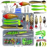 Fishing Lures Equipment Set, Baits Sort out Together with Crankbaits, Topwater Lures, Spinnerbaits, Worms, Jigs, Hooks, Sort out Field and Extra Fishing Gear Lures for Bass Trout 30pcs.