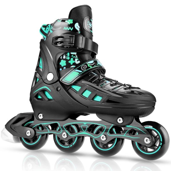 Inline Skates for Grownup Girls and Males, Adjustable 2-in-1 Male Curler Skates Blades and Ice Skates, Outside Newbie Health Skates for Youth.
