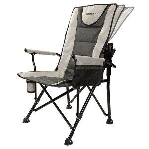 Adjustable Outsized Folding Chair Excessive Again Camp Chair Seaside Chair Heavy Responsibility Moveable Tenting and Lounge Journey Outside Seat with Cup Holder, Heavy Responsibility Helps 400 lbs.