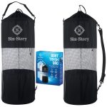 Sim-Story Boat Trash Bag - Reusable Leakproof Trash Bag Can with Backside Zipper for Higher Trash Launch for Boat, Boat Equipment Marine, Pontoon Kayaks or Tenting (Giant 27.5 x 11.8, Black 2Pack).