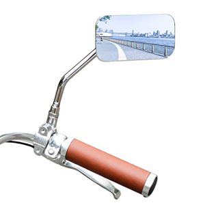 Vintage Bicycle Metal Mirrors Bike Mirror For Handlebars Electric Bike Mirror Rearview Mirror Cruiser Bike Mirror Side Mirror Galvanized Steel Frame for The Retro Bike Parts.