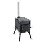 Ultimate Camping Companion: Portable Wood Burning Tent Stove with Stainless Chimney Pipes