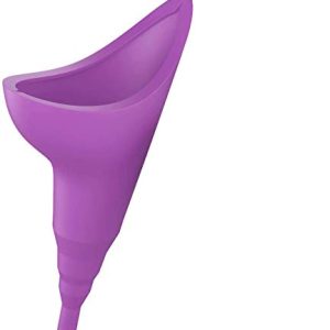 Pink Reusable Silicone Standing Pee Funnel - Female Urination System