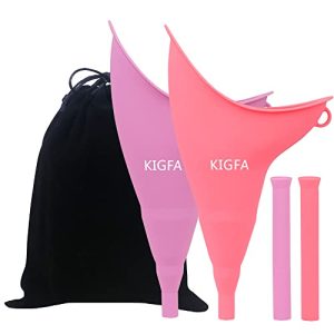 Get the Feminine Urination Machine - Reusable Silicone Pee Funnel for Women On-the-Go in Purple and Pink!