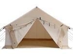 Waterproof 4 Season Canvas Wall Tent for Outdoors - Alpha Tent with Heavy-Duty Aluminum Frame, Ideal for Large Groups, Families, and Outfitters (16'x20', Fire/Water Repellent)