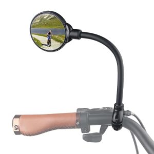 Clear Vision Bike Mirror: Wide Angle Acrylic Convex Rear View for Safety! 🚴‍♂️🔍