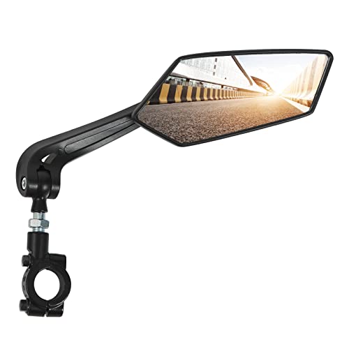 Handlebar Bike Mirror，Rearview Mirror, Safe Crystal Clear Glass Mirror, Ajustable And Rotatable Safe Rearview Bicycle Mirror，Bicycle Mirror,HD,Right